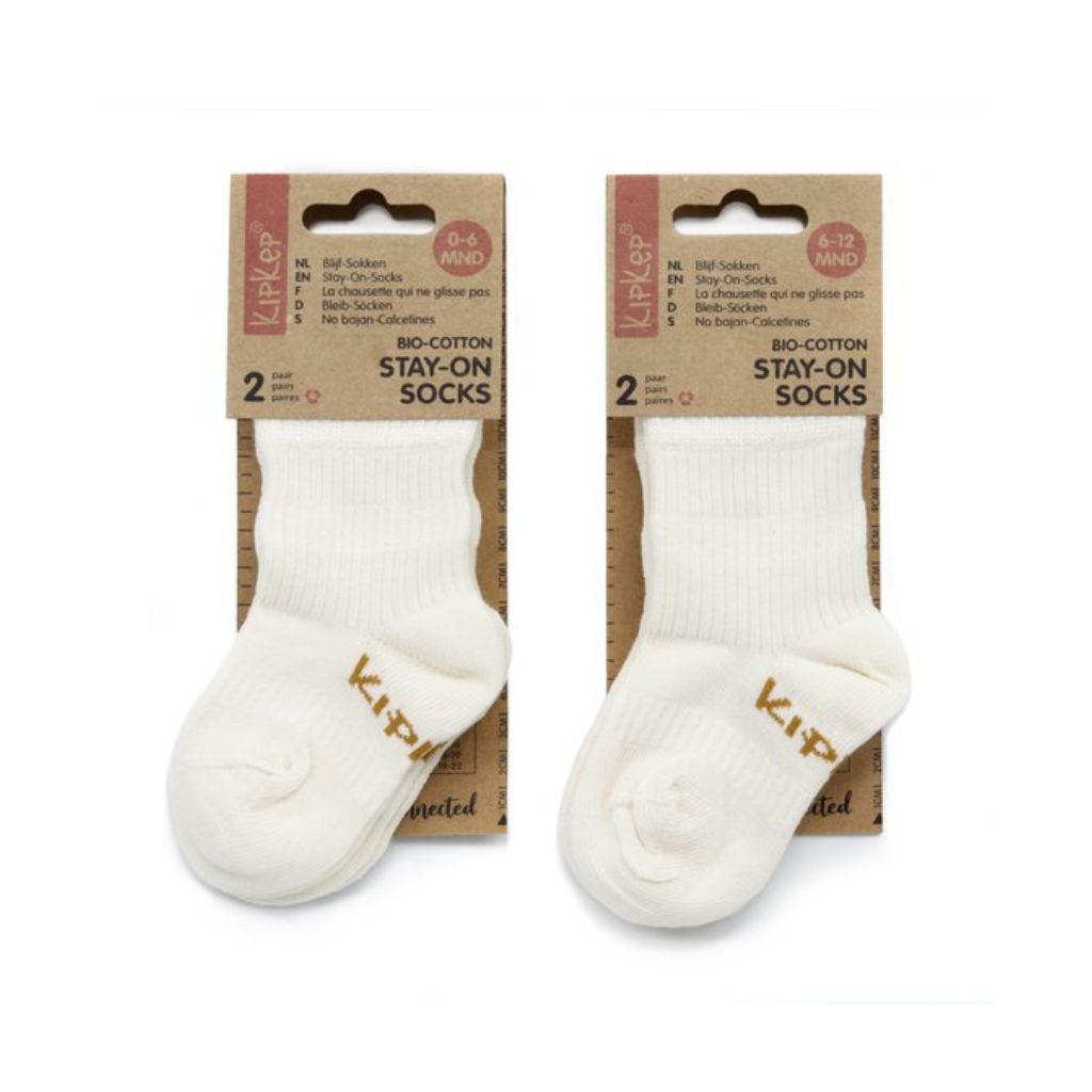 KipKep Blijf-Sokken Off White - 2 stuks