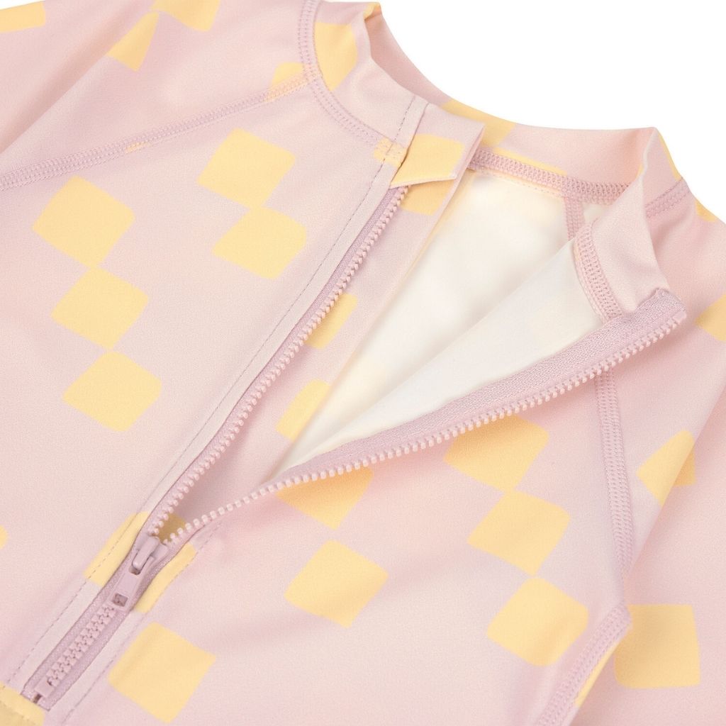 Lässig Maillot de bain Checkerboard Pale Pink/Yellow