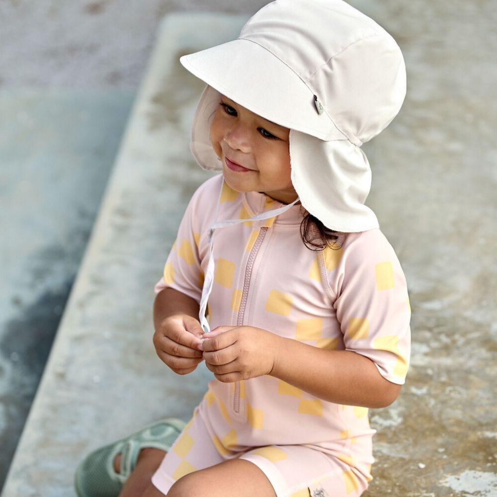 Lässig Maillot de bain Checkerboard Pale Pink/Yellow