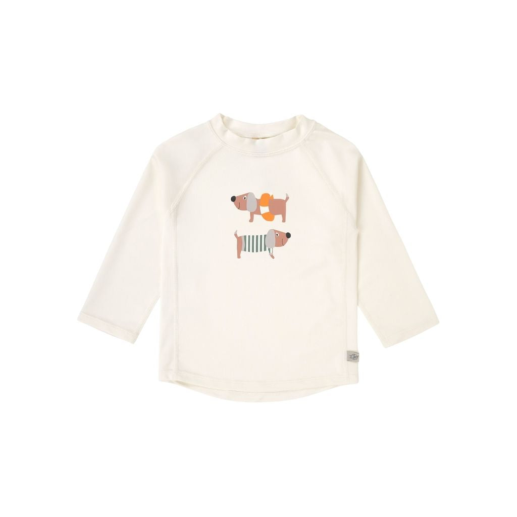 Lässig Zwemshirt Lange Mouw Beach Dog Sea Salt Wit