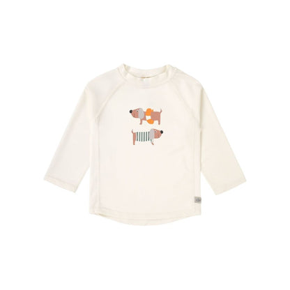 Lässig Zwemshirt Lange Mouw Beach Dog Sea Salt Wit