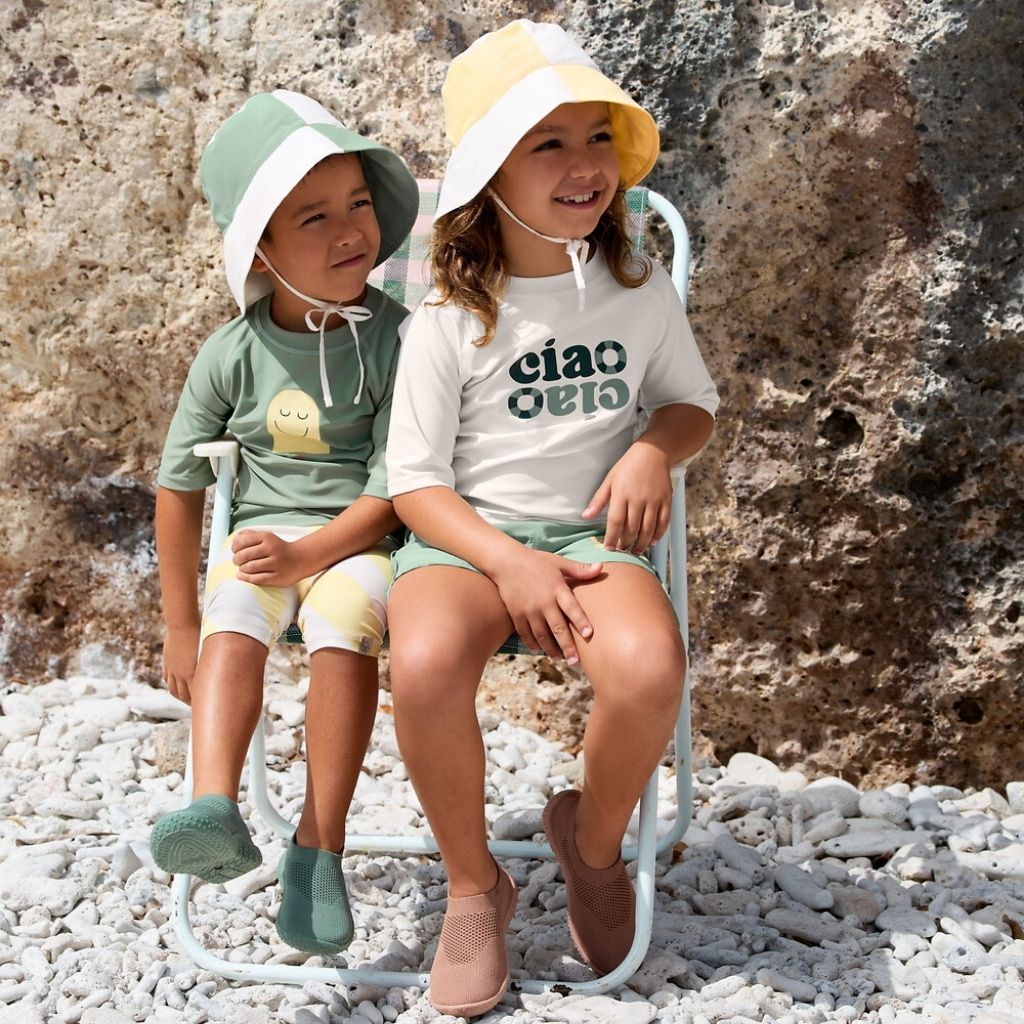 Lässig T-shirt de bain Popsicle vert