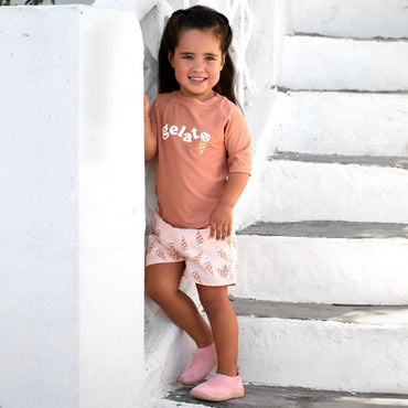 Lässig T-shirt de bain à manches courtes Clay unisexe