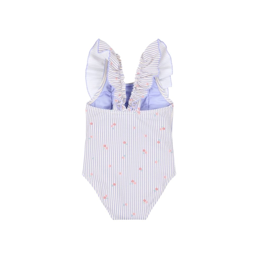 Little Dutch Badpak zonder mouwen Dreamy Stripes Purple