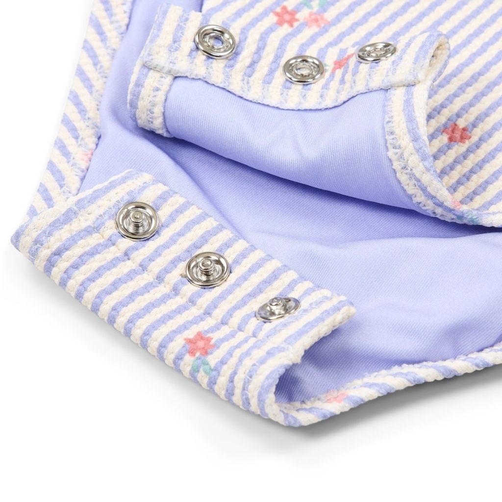 Little Dutch Badpak zonder mouwen Dreamy Stripes Purple