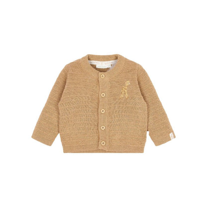 Little Dutch Cardigan Tricoté Safari Friends Soft Tan Unisexe