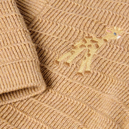 Little Dutch Cardigan Tricoté Safari Friends Soft Tan Unisexe