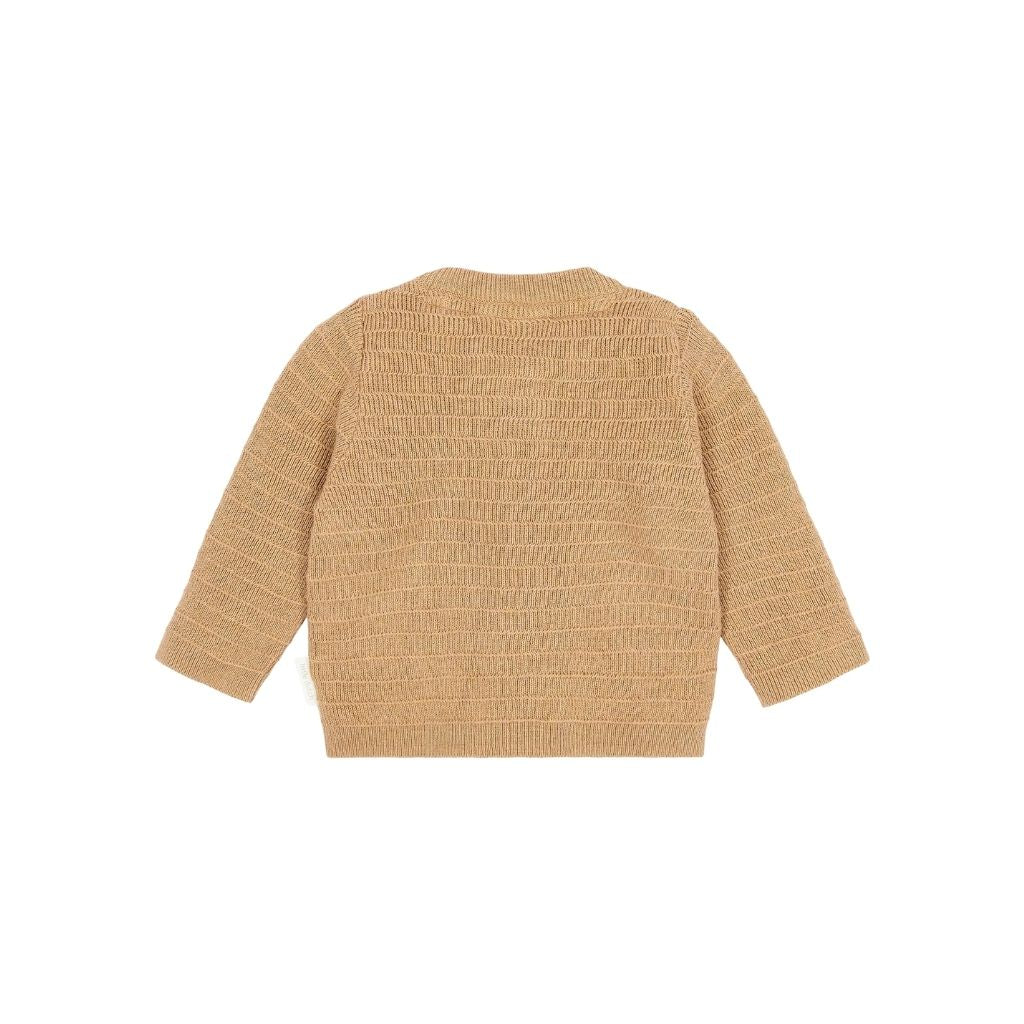 Little Dutch Cardigan Tricoté Safari Friends Soft Tan Unisexe
