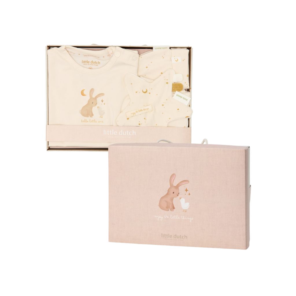 Little Dutch 2-delige pyjama Geschenkset Baby Bunny Newborn Naturals Creme Unisex