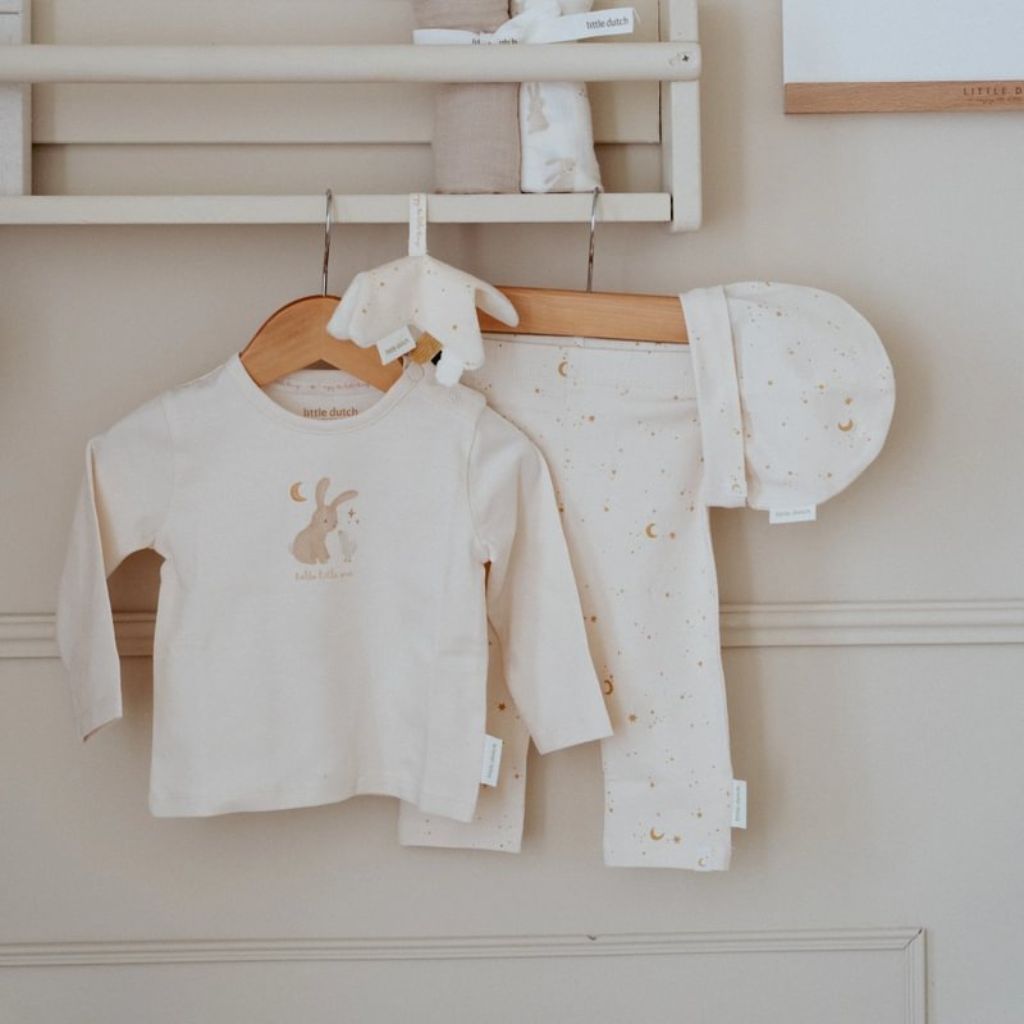 Little Dutch 2-delige pyjama Geschenkset Baby Bunny Newborn Naturals Creme Unisex