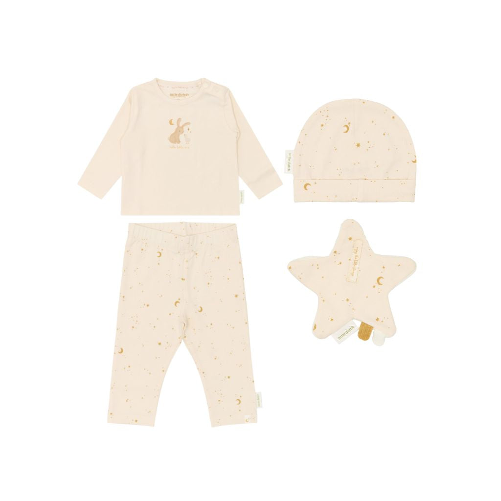 Little Dutch 2-delige pyjama Geschenkset Baby Bunny Newborn Naturals Creme Unisex