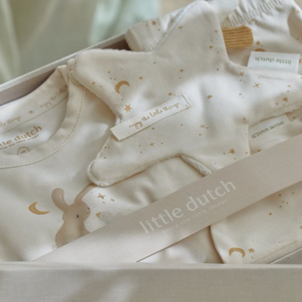 Little Dutch 2-delige pyjama Geschenkset Baby Bunny Newborn Naturals Creme Unisex