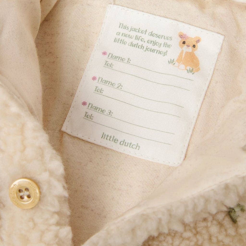 Little Dutch Veste Teddy Safari Friends Sand Unisexe 
