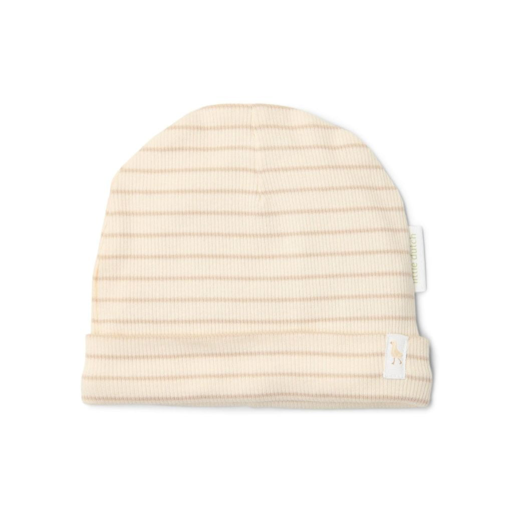 Little Dutch Muts Stripe uniseks Soft Beige