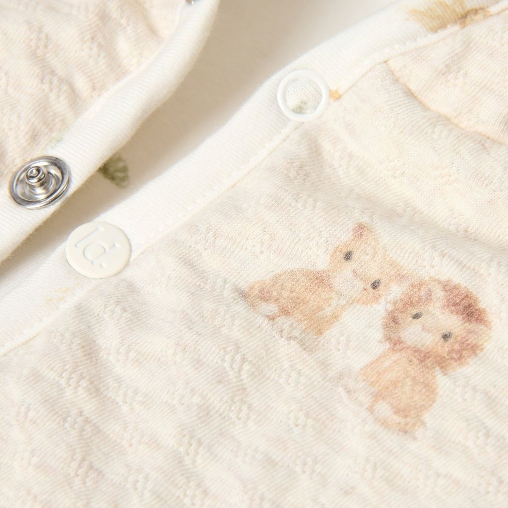 Little Dutch Veste Reversible Safari Friends Beige Unisexe 