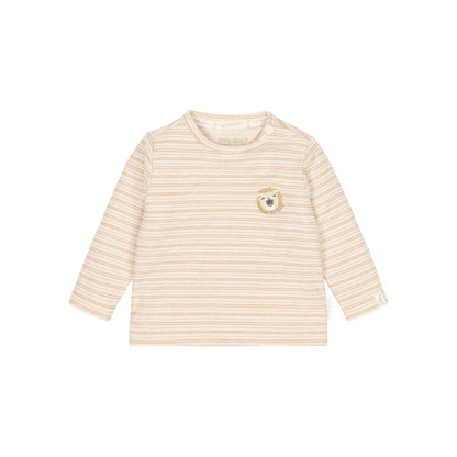 Little Dutch T-shirt Manches Longues Little Safari Stripe Brown Unisexe