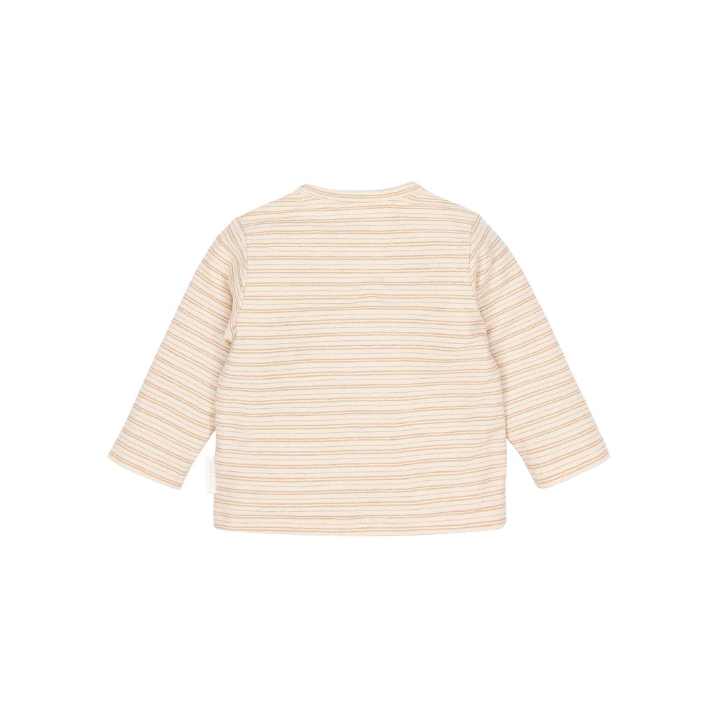 Little Dutch T-shirt Manches Longues Little Safari Stripe Brown Unisexe