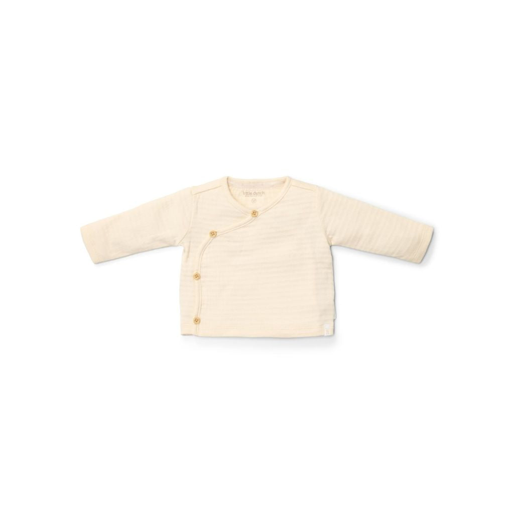 Little Dutch T-shirt longues manches cache-cœur Creme