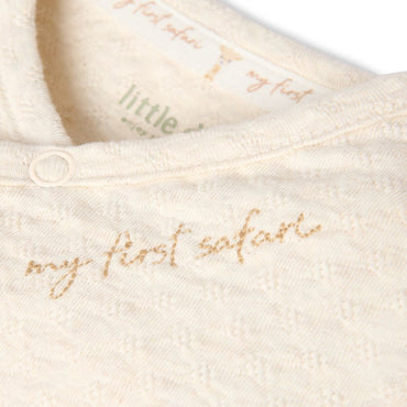 Little Dutch T-shirt Lange Mouwen En Overslag Safari Friends Beige Uniseks