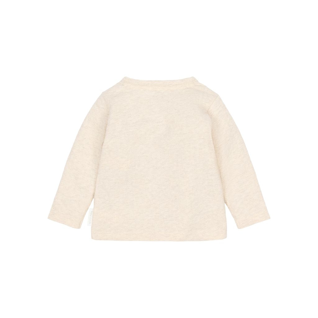 Little Dutch T-shirt à Manches Longues Et à Encolure Croisée Safari Friends Beige Unisexe 