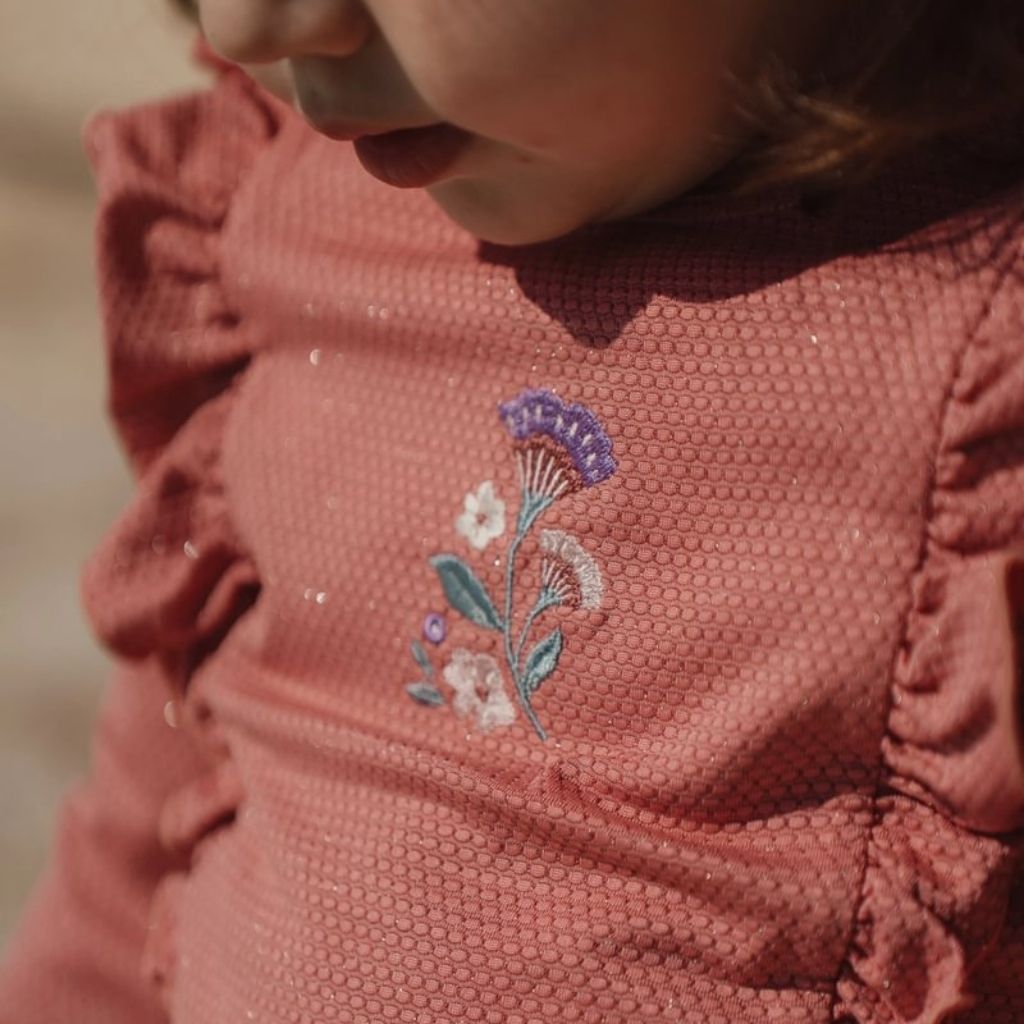 Little Dutch T-shirt de bain à manches longues Dreamy Sparkle Pink