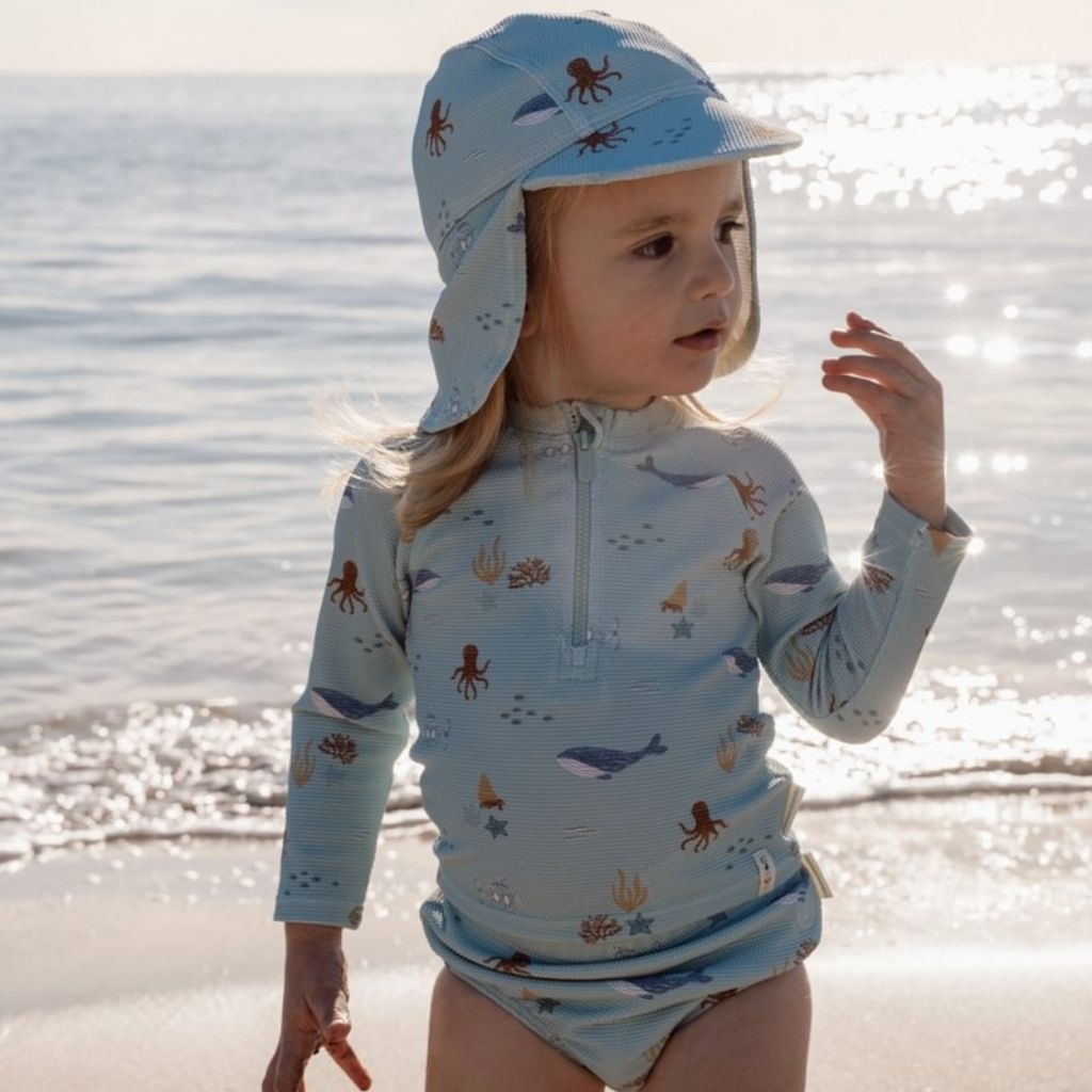 Little Dutch T-shirt de bain à manches longues Ocean Friends Multi