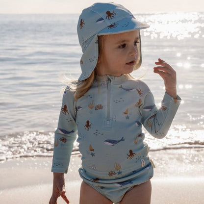 Little Dutch T-shirt de bain à manches longues Ocean Friends Multi