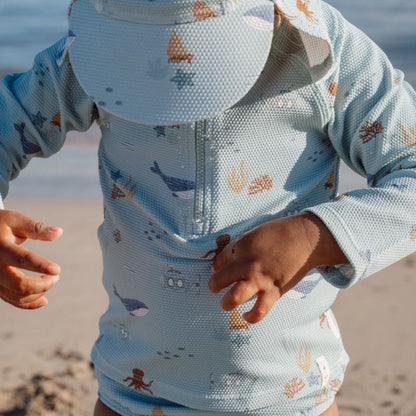 Little Dutch T-shirt de bain à manches longues Ocean Friends Multi