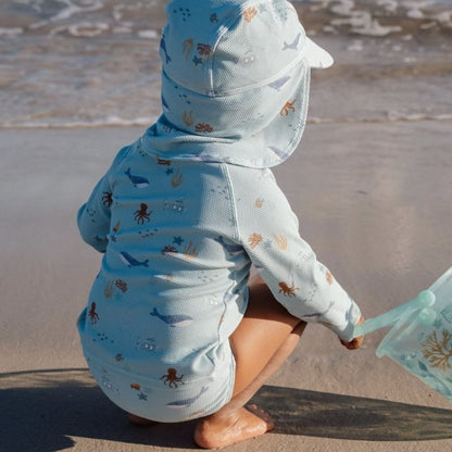 Little Dutch T-shirt de bain à manches longues Ocean Friends Multi