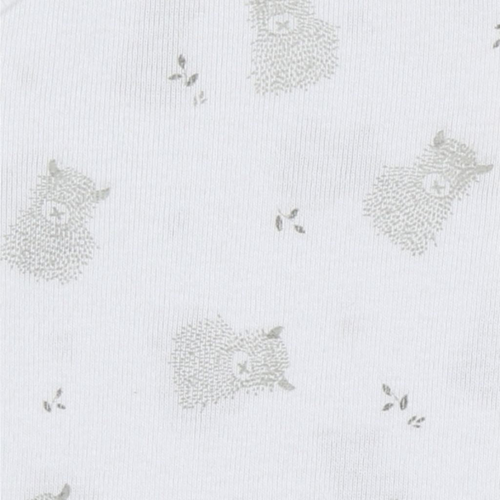 Noukie's Body cache-coeur coton bio Fluffy & Orso blanc - 2 pièces