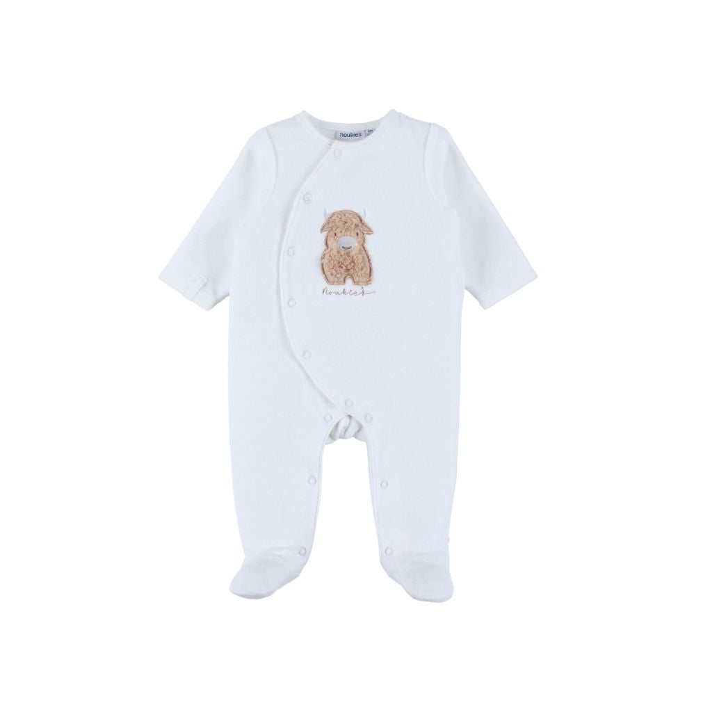 Noukie's Pyjama Fluffy Velours Blanc