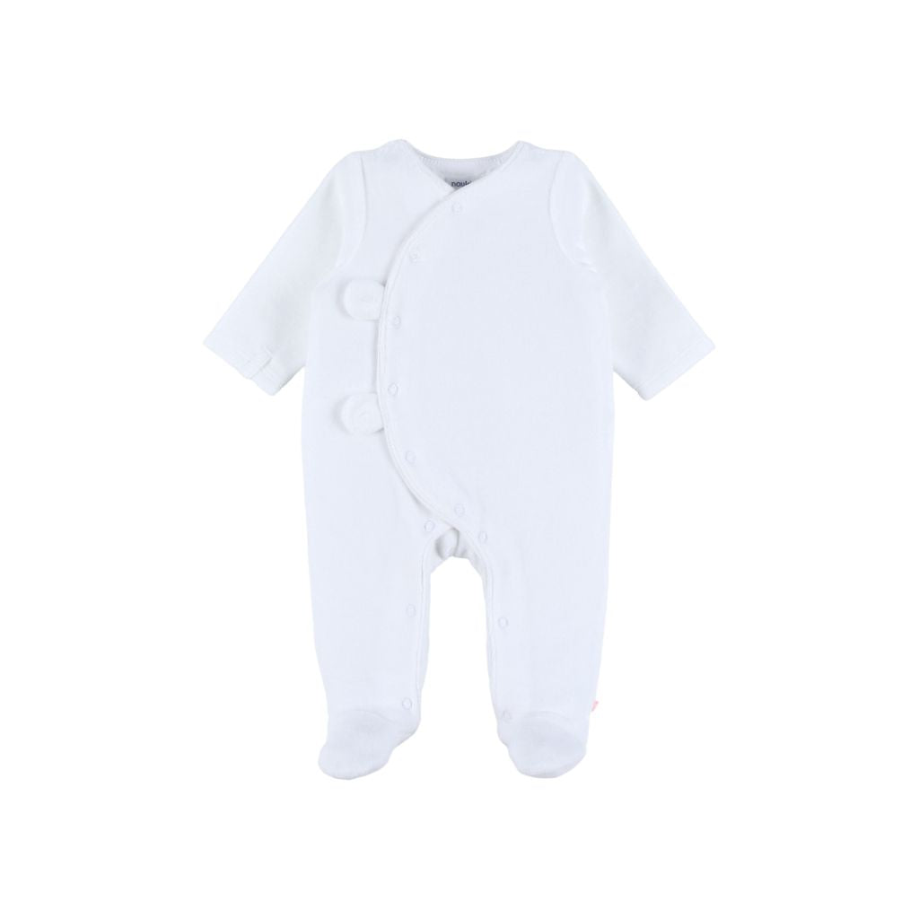 Noukie's Pyjama Fluweel Wit