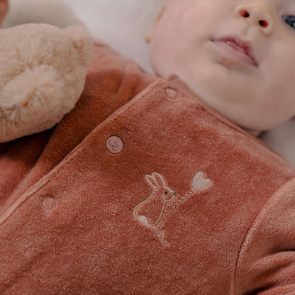 Noukie's Baby Pyjama's Mon Coeur Roze/Wit – 2 stuks