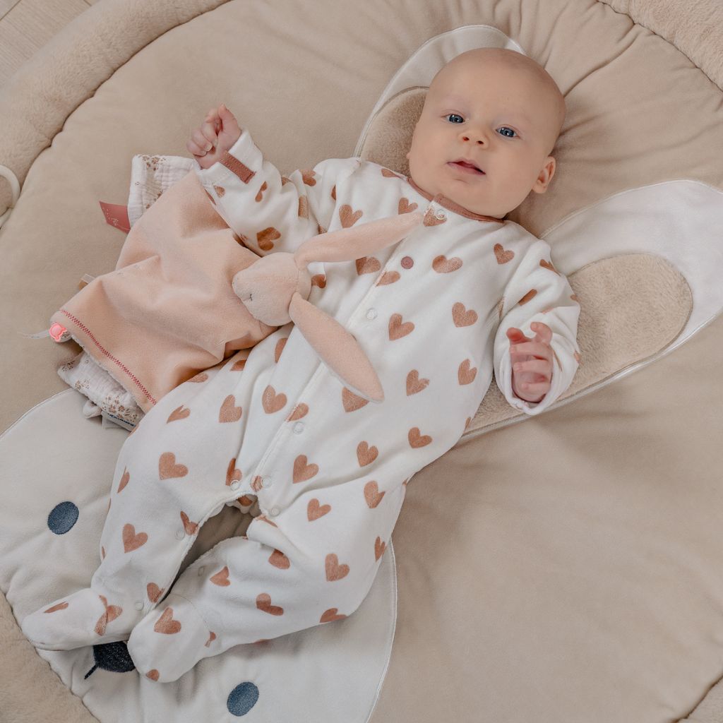 Noukie's Baby Pyjama's Mon Coeur Roze/Wit – 2 stuks