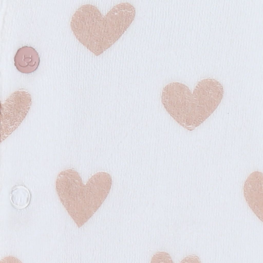 Noukie's Baby Pyjama's Mon Coeur Roze/Wit – 2 stuks
