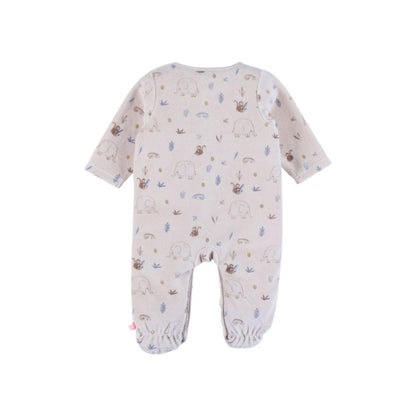 Noukie's Pyjama fluweel beige Jungle uniseks