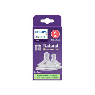 Philips AVENT Speen Natural Response voor dikkere voeding - 2 stuks