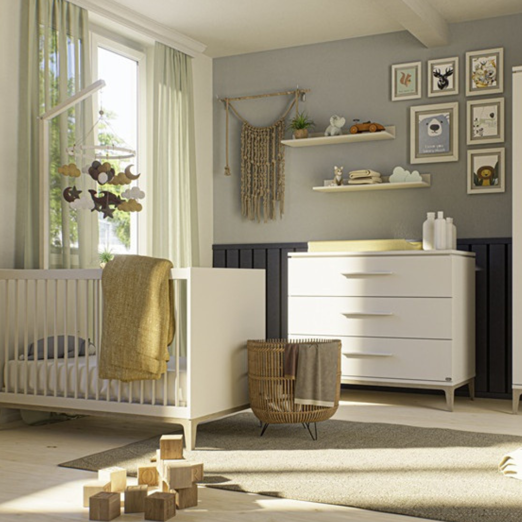 Yuny Lit de bébé Cutie Lea Blanc 70 x 140 cm
