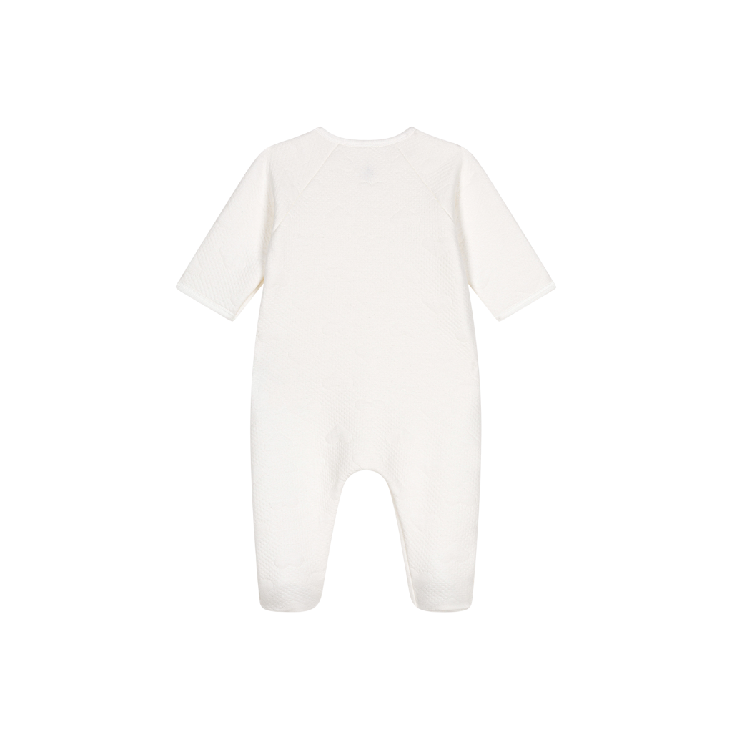 Petit Bateau Pyjama cache-coeur à manches longues Tubic White
