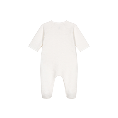 Petit Bateau Pyjama cache-coeur à manches longues Tubic White