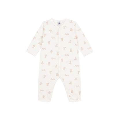 Petit Bateau Pyjama Sans Pieds Petits Oursons White/Brown Unisexe