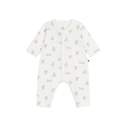 Petit Bateau Pyjama Beertje Wit / Bruin Uniseks