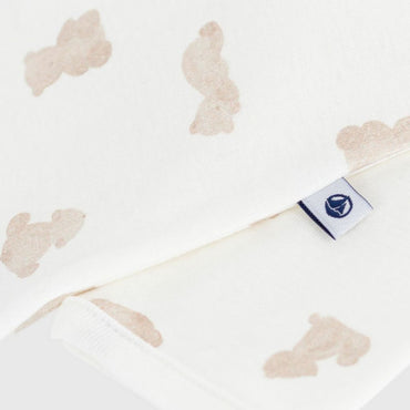 Petit Bateau Pyjama Ours Blanc / Brun Unisexe