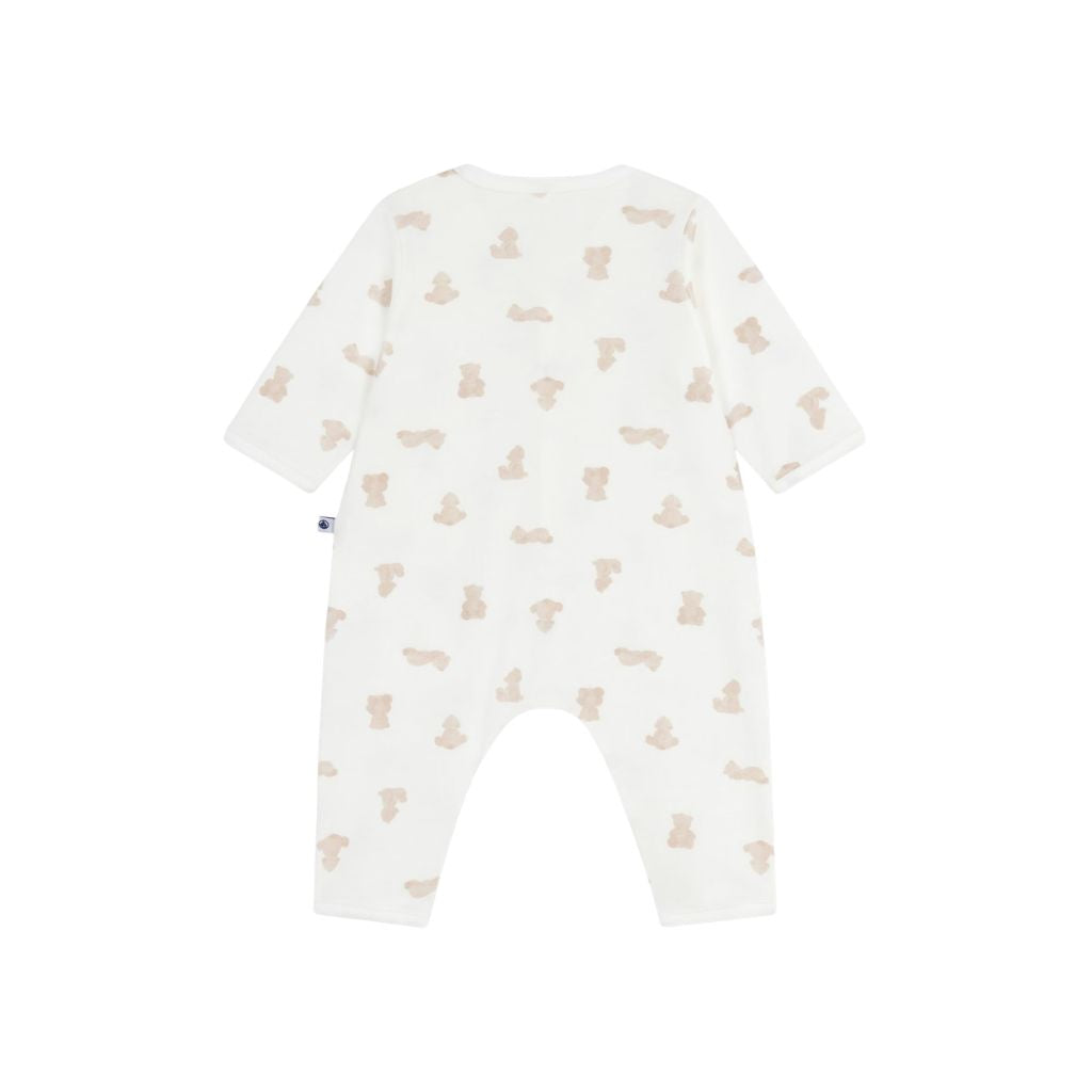 Petit Bateau Pyjama Beertje Wit / Bruin Uniseks