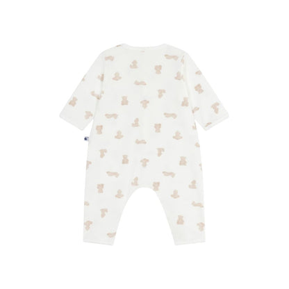 Petit Bateau Pyjama Beertje Wit / Bruin Uniseks