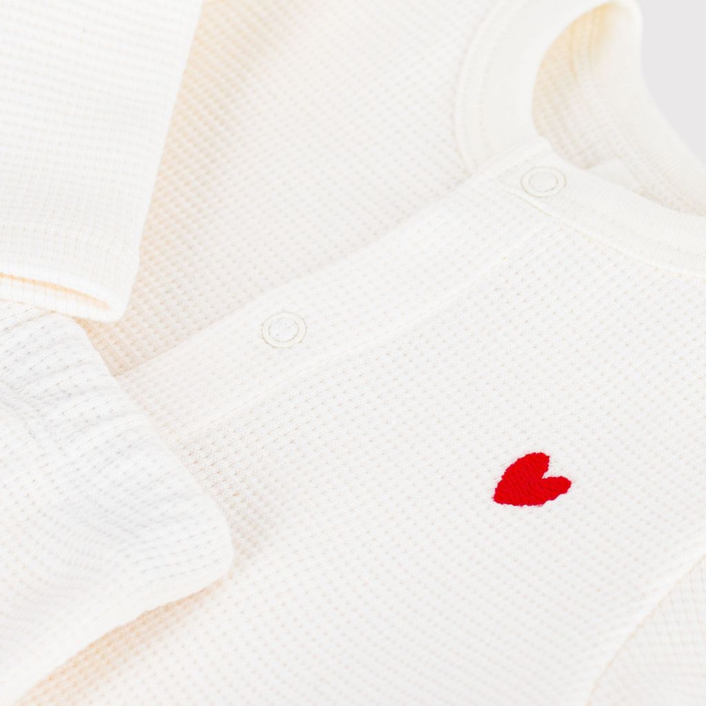 Petit Bateau Ensemble 2 pièces Cardigan et pantalon Blanc Unisexe
