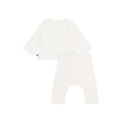 Petit Bateau Ensemble 2 pièces Cardigan et pantalon Blanc Unisexe