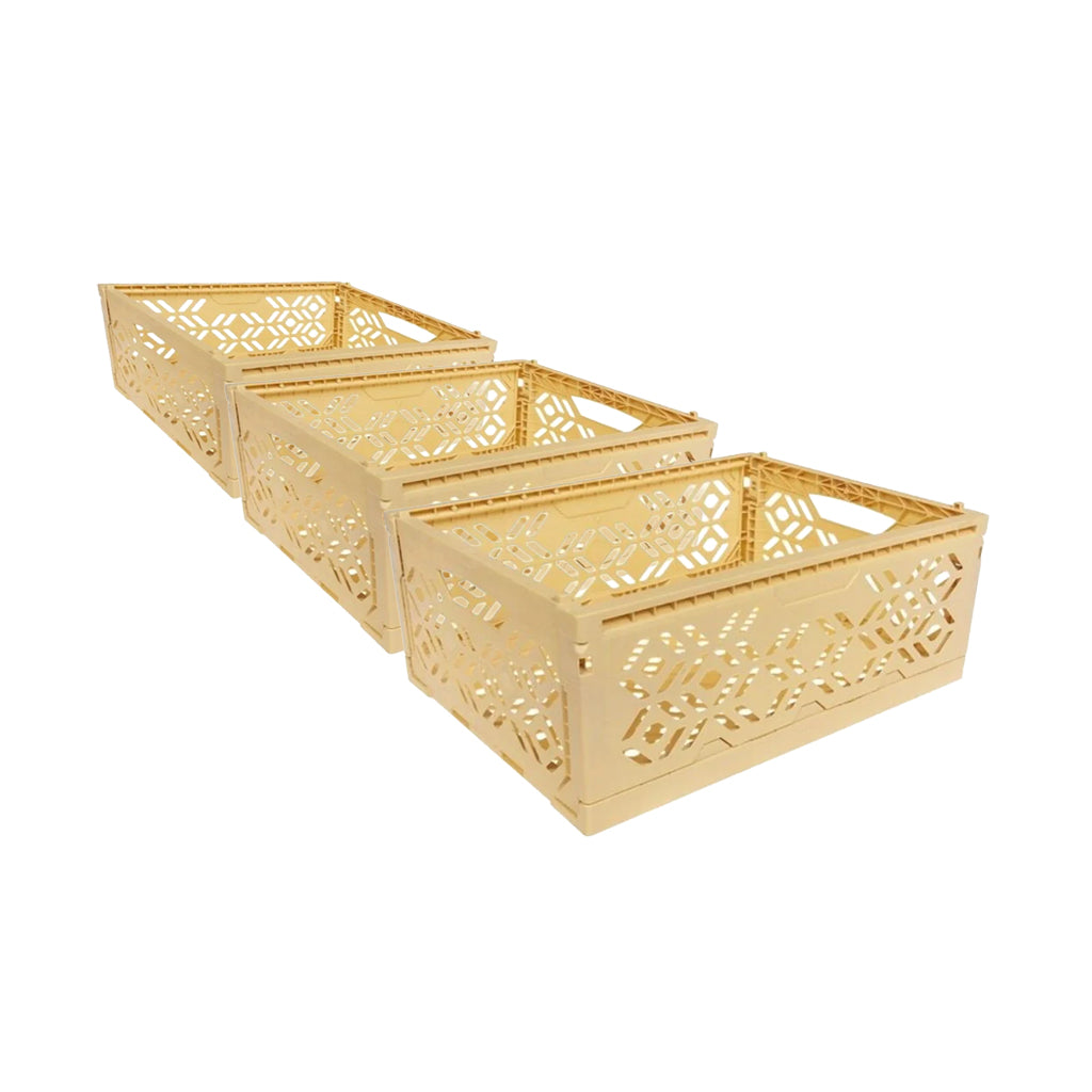 Dreambee Bac Pliant Essentials Midi 29,5 x 39,5 x 15,9 cm Ocre - 3 Pièces