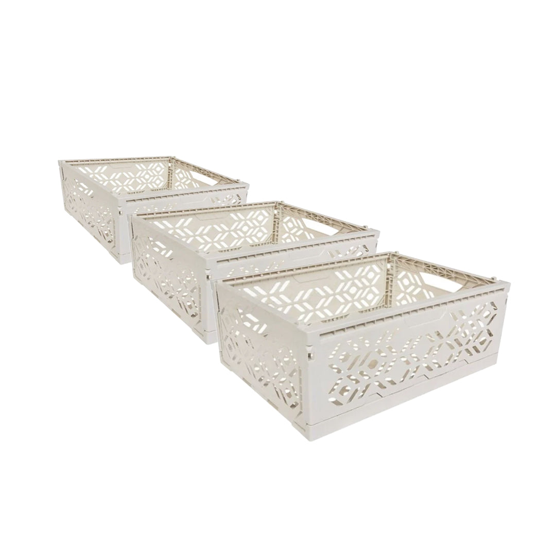 Dreambee Bac Pliant Essentials Mini 16,1 x 23,8 x 10 cm Gris - 3 Pièces