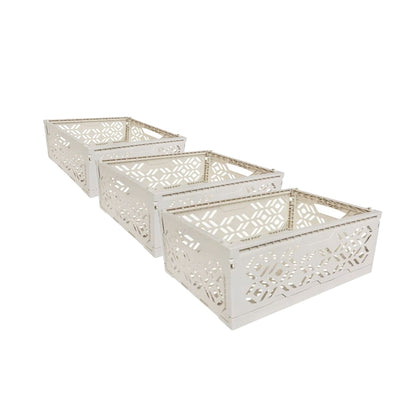 Dreambee Bac Pliant Essentials Mini 16,1 x 23,8 x 10 cm Gris - 3 Pièces